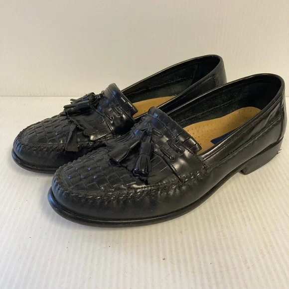 Vintage Giorgio Brutini Black Woven Leather Loafers Size 9.5 Giorgio Brutini Le Glove Men main image 3